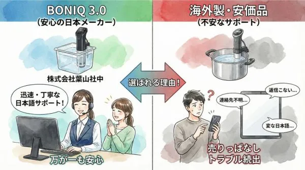ボニーク3.0は、安心できるサポート体制が整っている