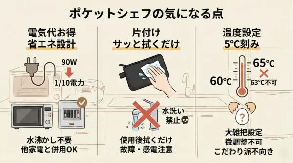 ポケットシェフの気になる点