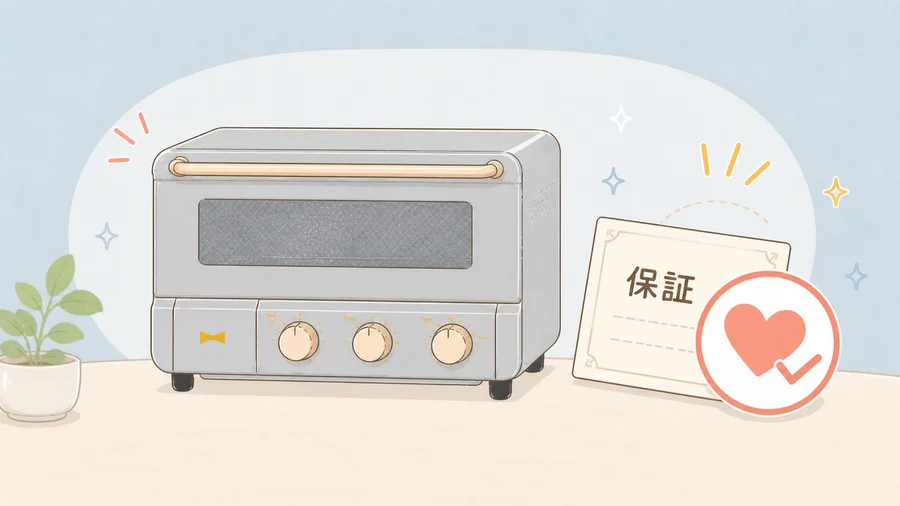 メーカー保証で安心して使う対策を説明するイラスト