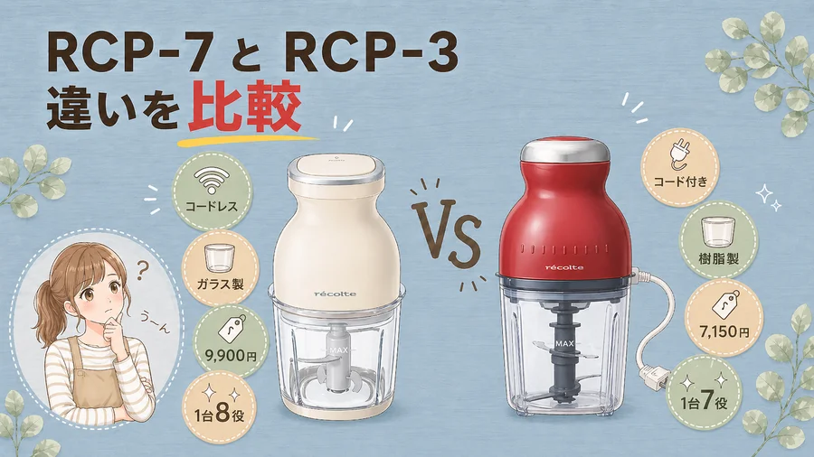 RCP-7とRCP-3の違いを比較するイラスト