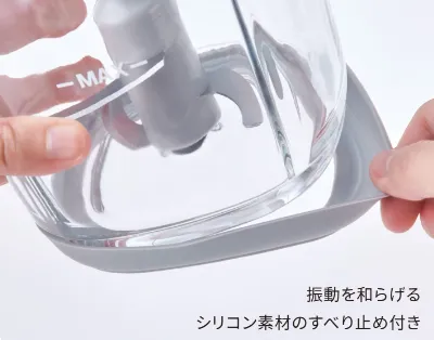 シリコン素材のパッキンがついている