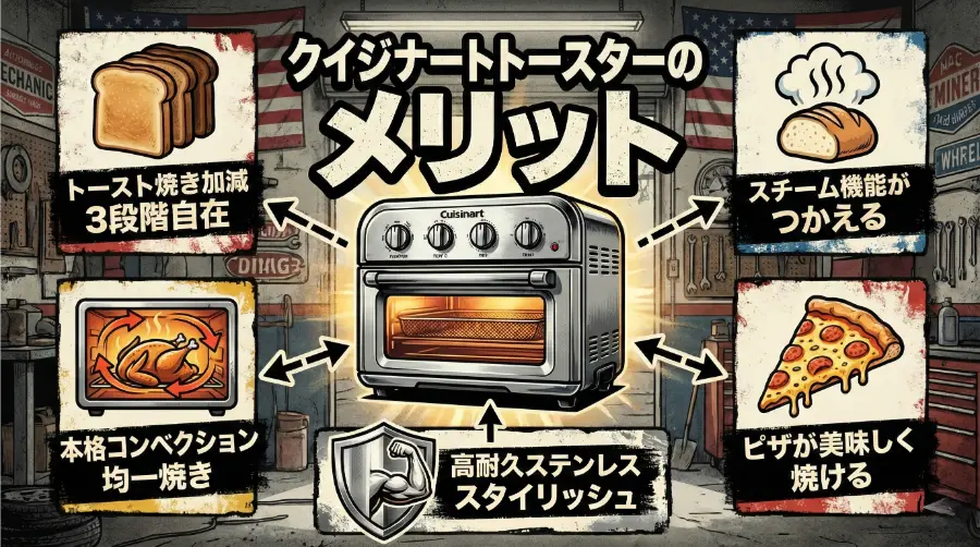 クイジナートトースターのメリット