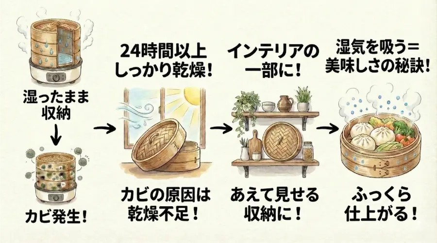 電気せいろは、ふっくら仕上がる