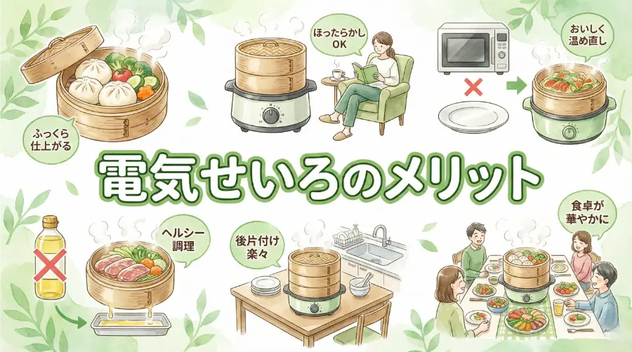 電気せいろのメリット
