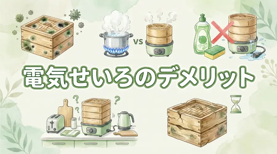電気せいろのデメリット