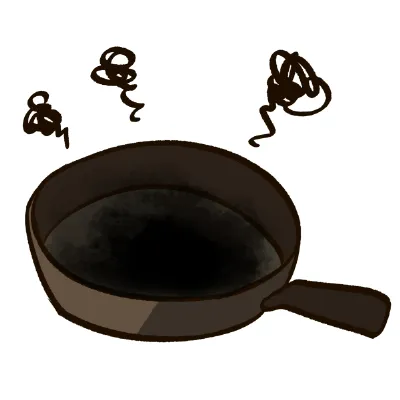 フライパン全体をきれいに保つのは難しい