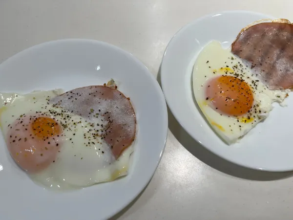 レンジメートプロで作った半熟目玉焼き