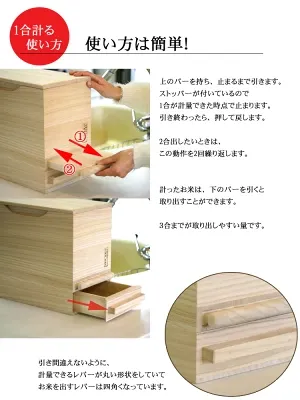 一合ずつ計量できる機能