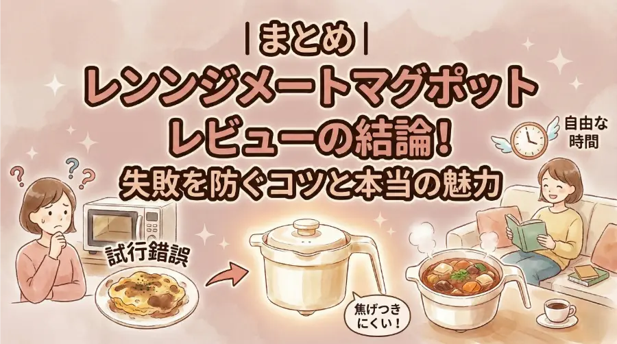 まとめ|レンジメート マグポット レビューの結論!失敗を防ぐコツと本当の魅力
