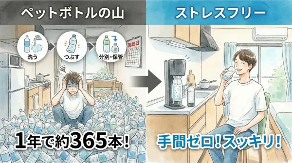 家にペットボトルのゴミを保管しなくてもいい